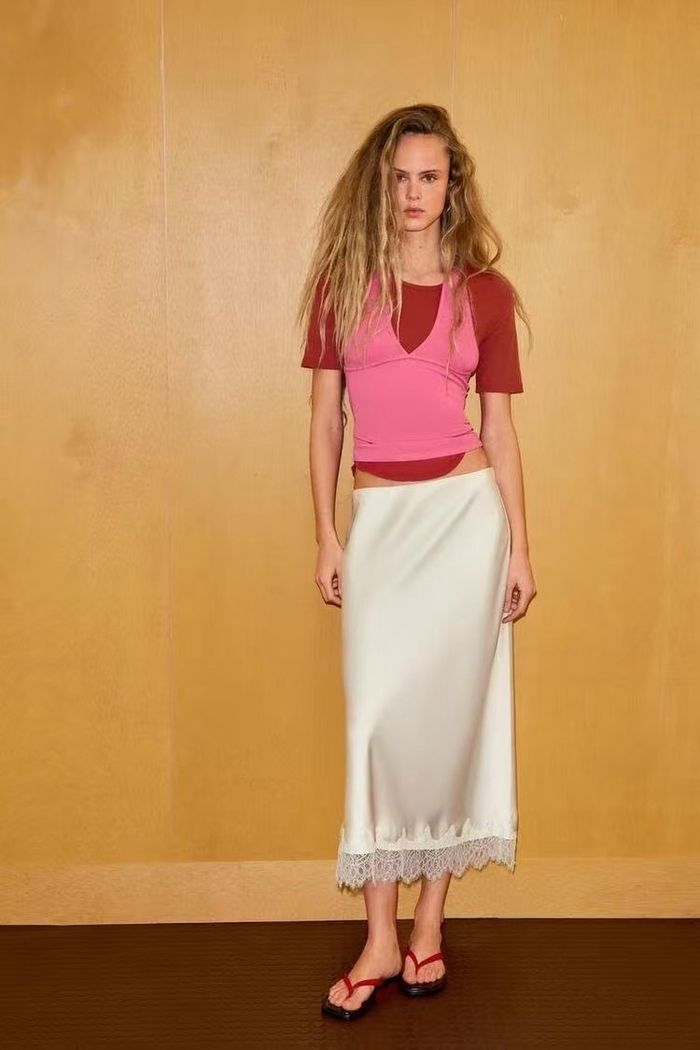 Zara silk tortoi yubka