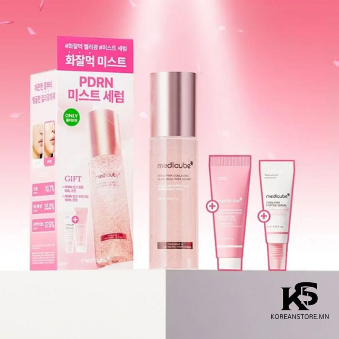 Medicube PDRN pink collagen glow jelly mist serum 100ml (+gift)