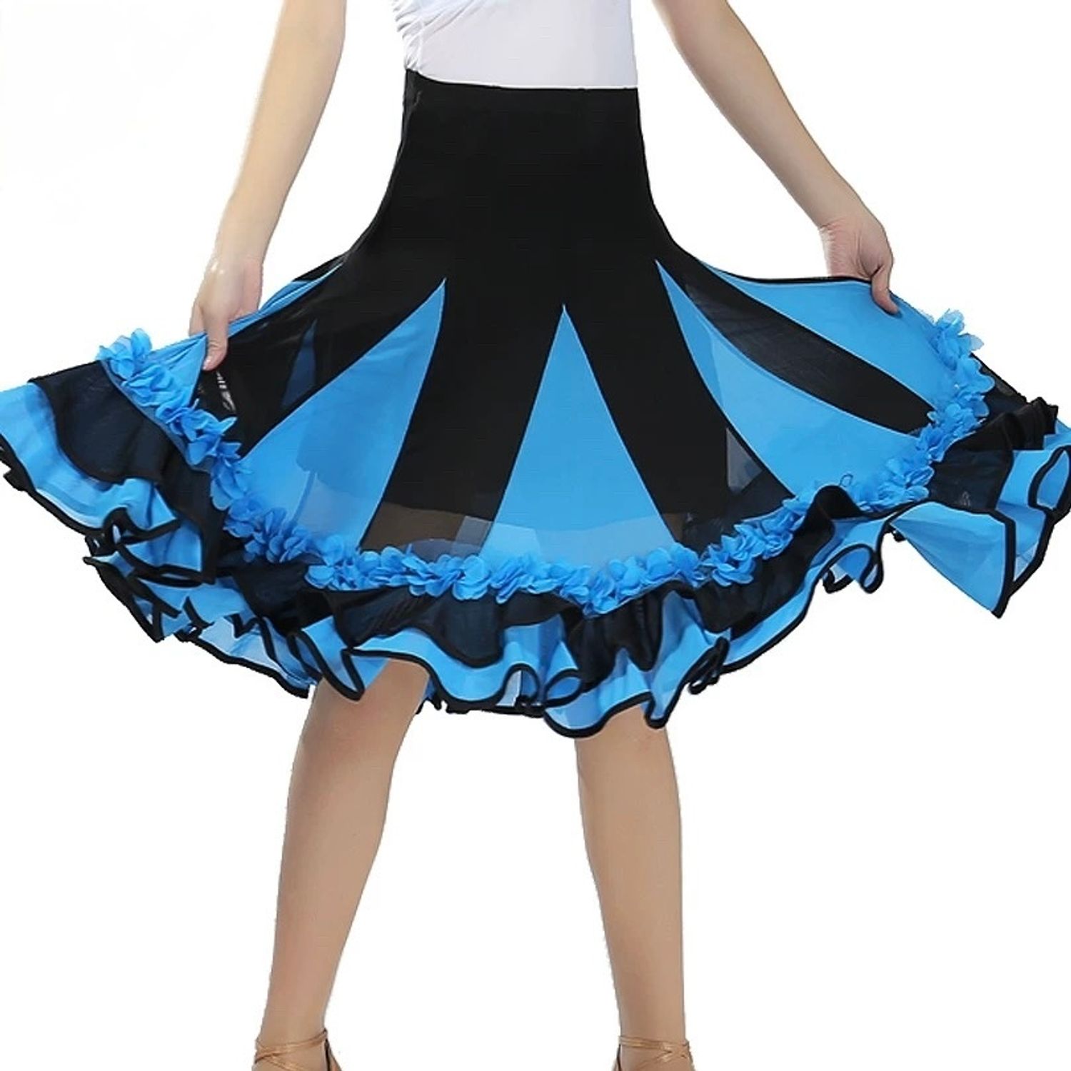 Бүжгийн юбка /цэцэгтэй дундаж урттай/