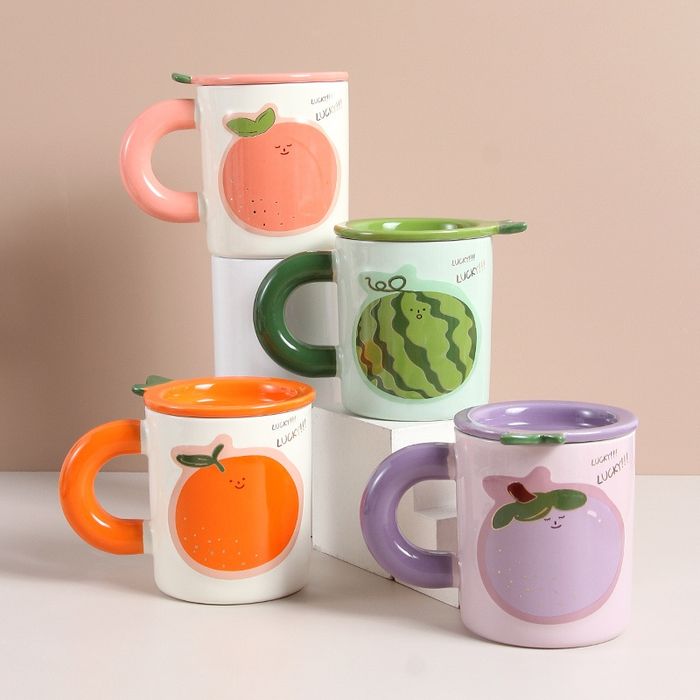380ml/12.8fl.oz. Cute Fruit Ceramic Cup WG 017