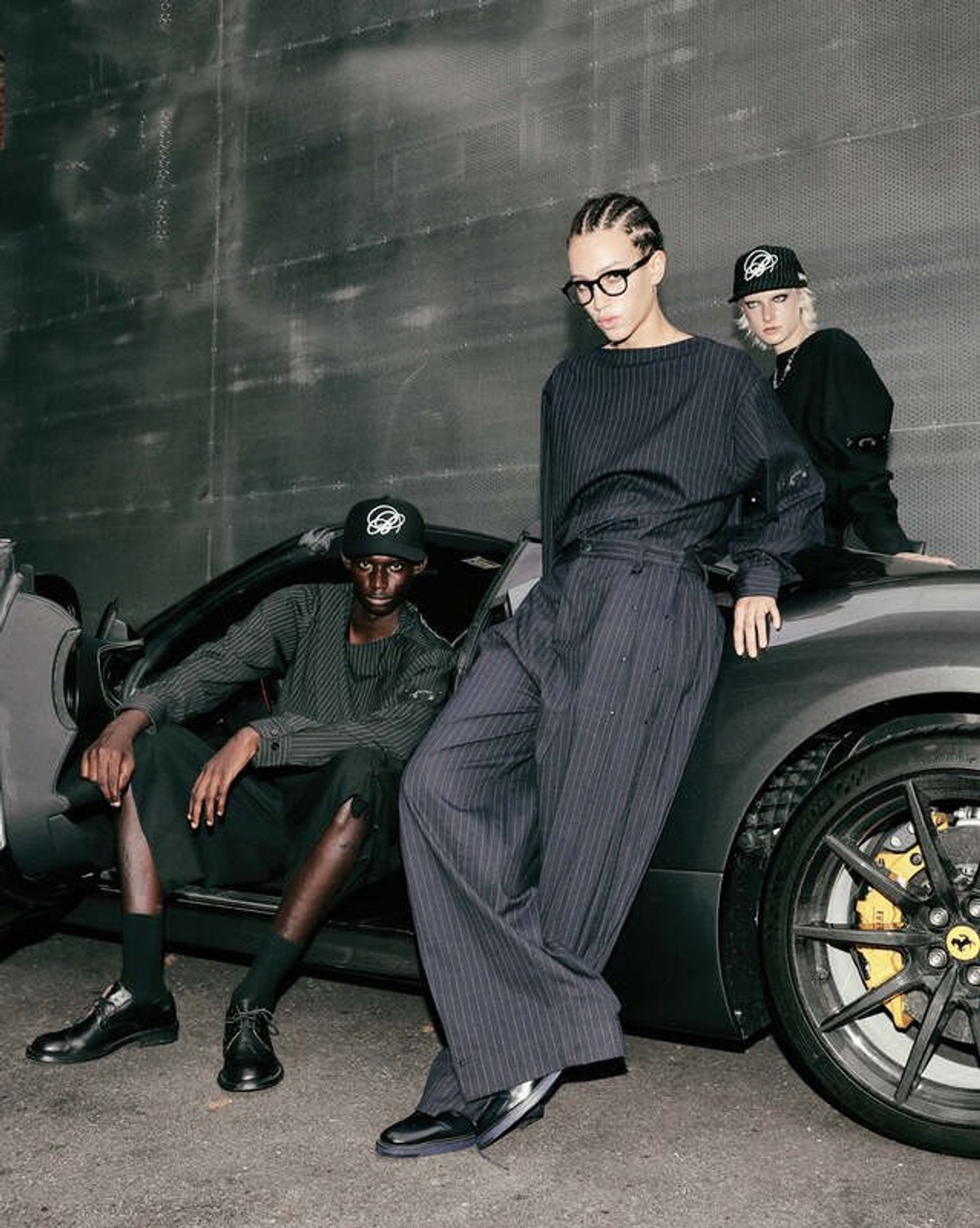 [w-tee25-137] Viper Logo Boat Neck Long Sleeve - Black/Stripe