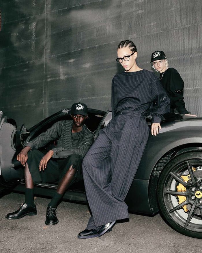 [w-tee25-137] Viper Logo Boat Neck Long Sleeve - Black/Stripe