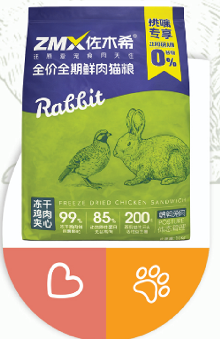 ZMX Rabbit Cat Food