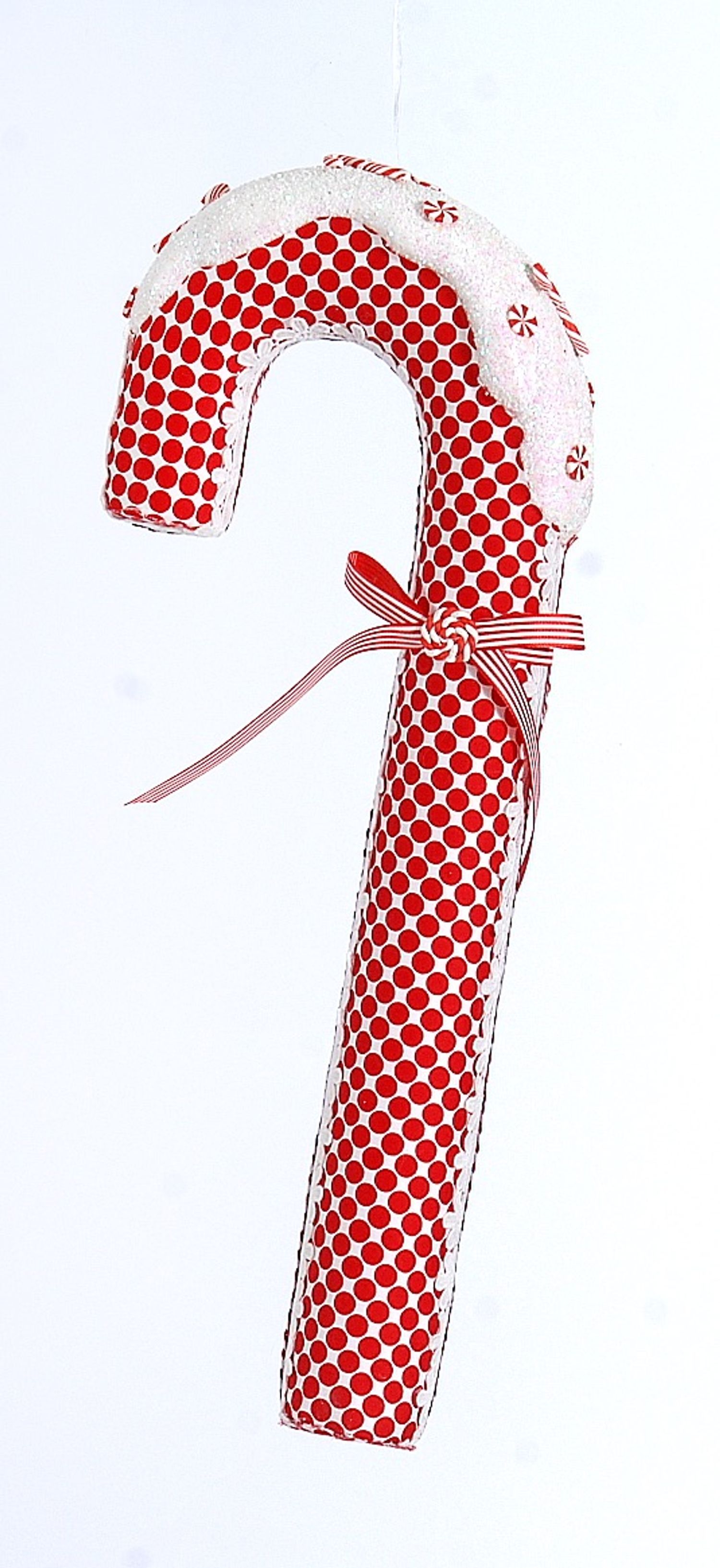 Red candy cane hanging ornament