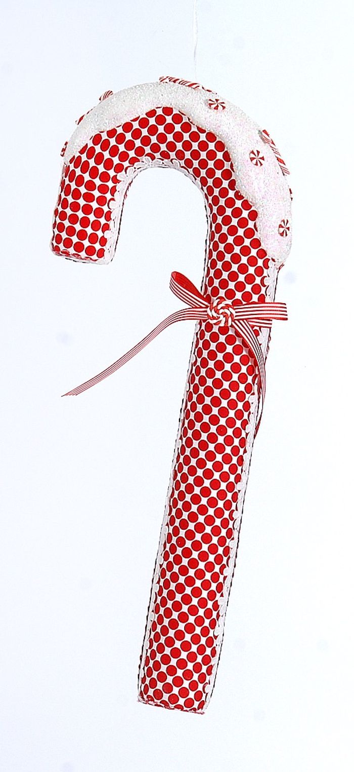 Red candy cane hanging ornament