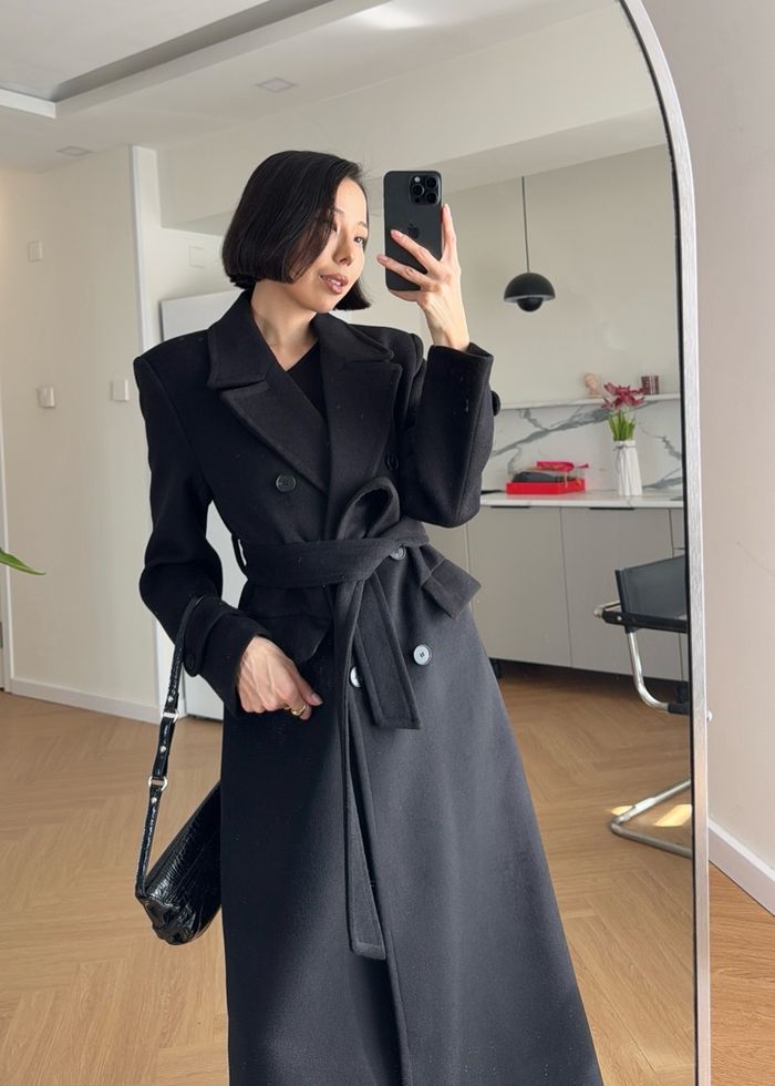 Woolen Coat /Black/