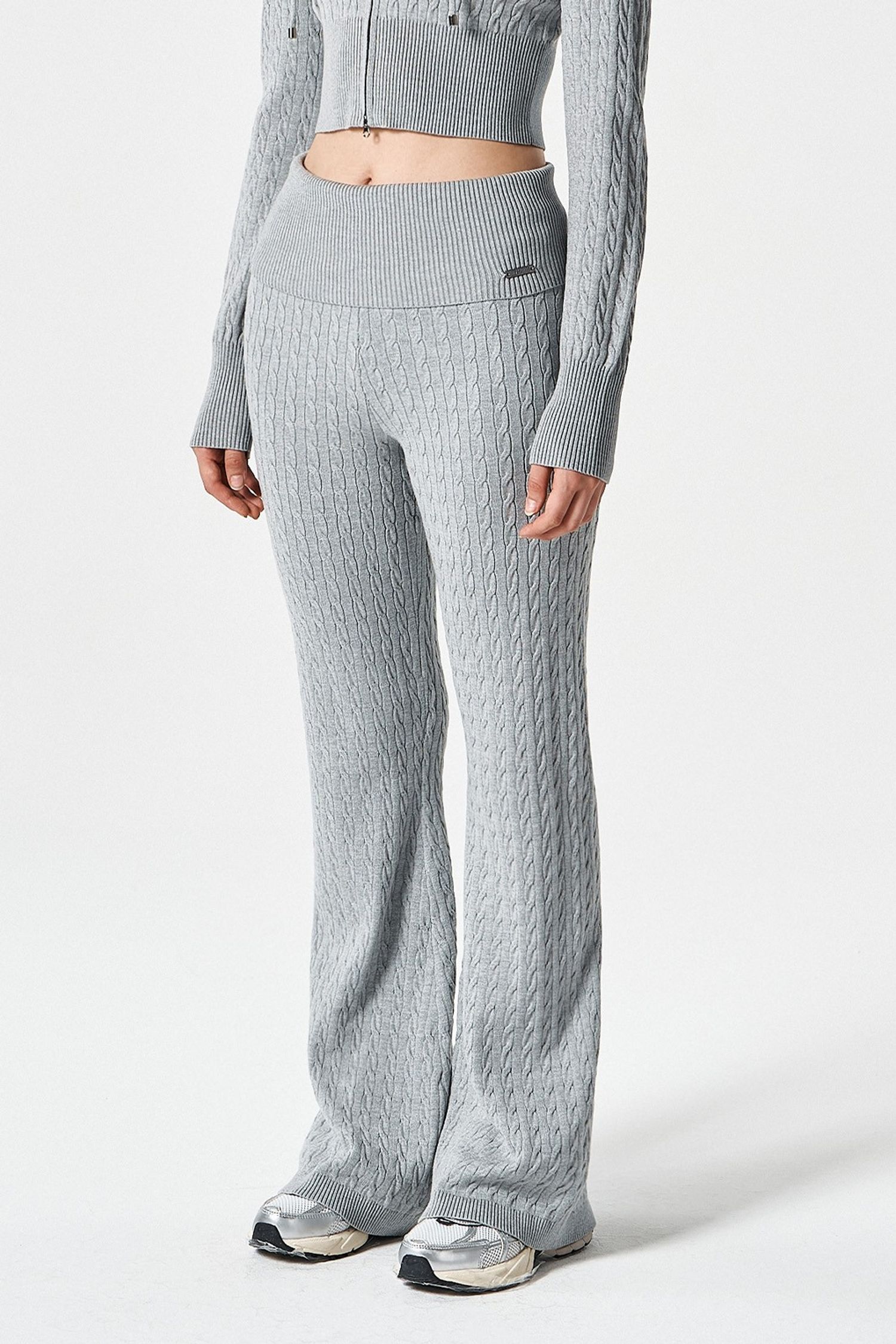 Womens Cable Knit Boots Cut Pants