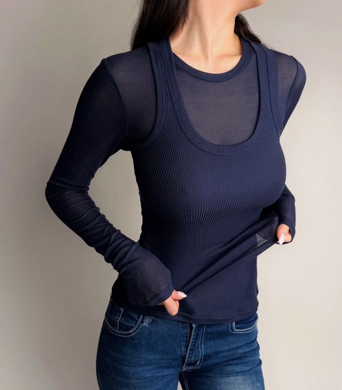 Layer tank top /navy blue/ 