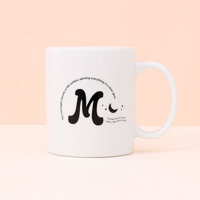 350ml/11.8fl.oz. Letter Series M Basic Ceramic Cup (White)