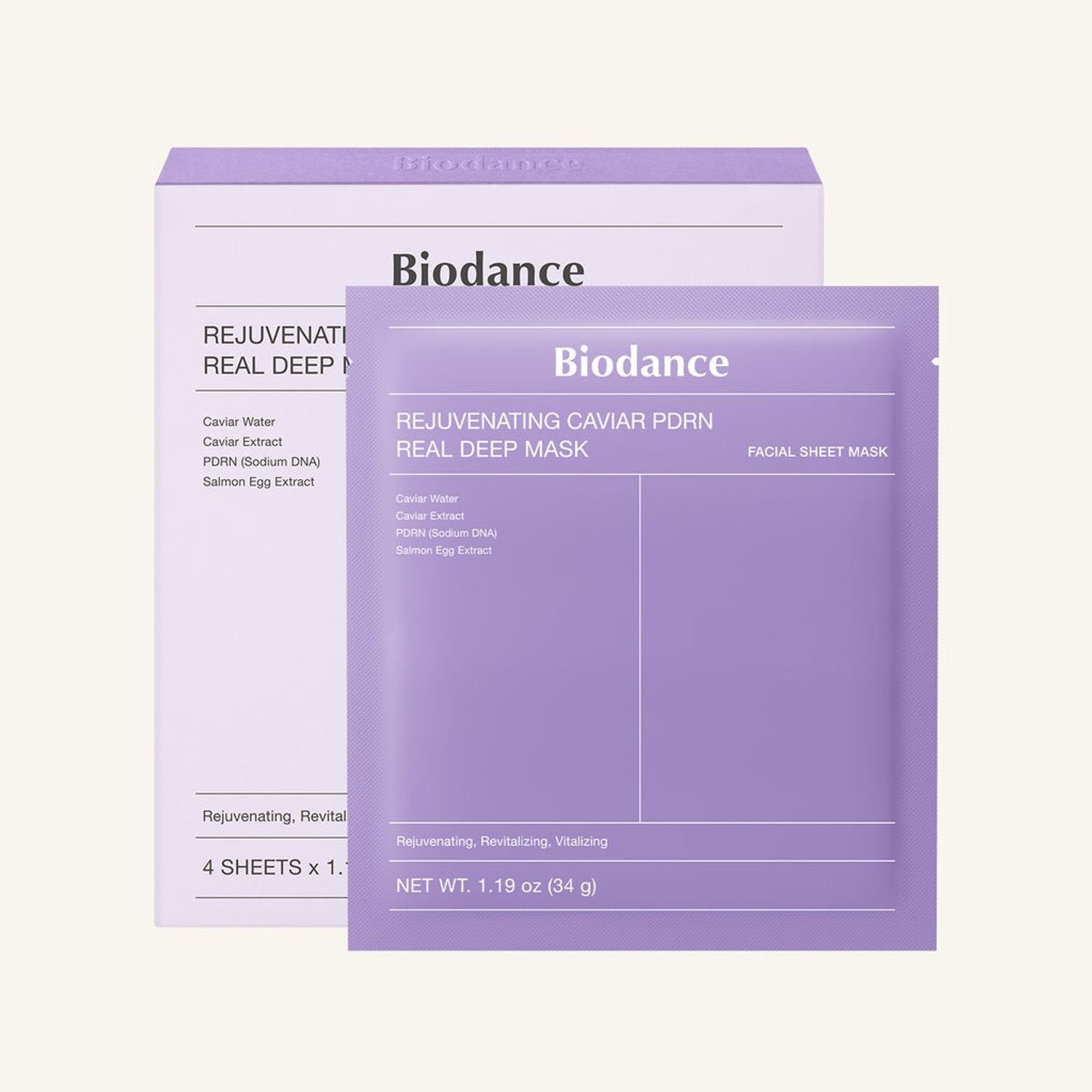 BIODANCE REJUVENATING CAVIAR PDRN REAL DEEP MASK 