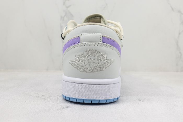Air Jordan 1 Low University Blue Football Grey Purple 