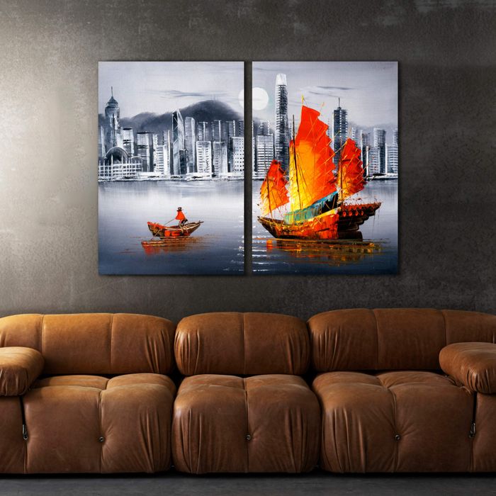 Хонг Конгийн боомт завины тосон зураг