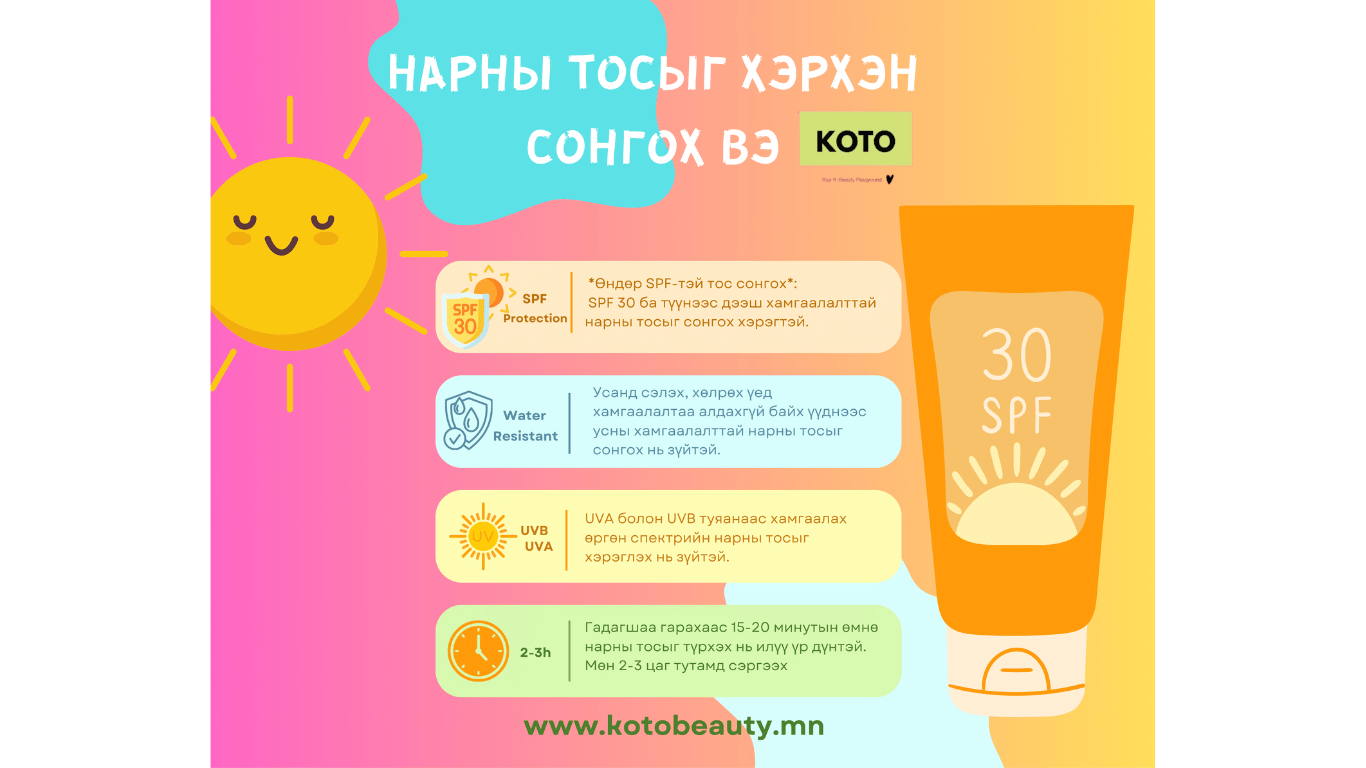 Нарны тосыг хэрхэн сонгох вэ?