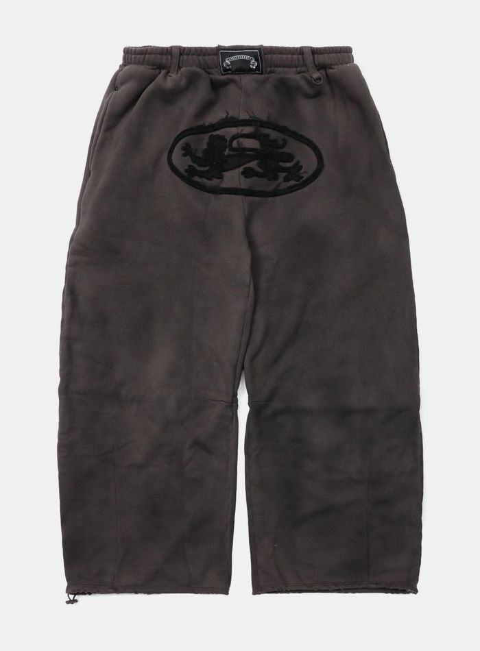 Lion Patch 2 Way Curved Jogger - Charcoal