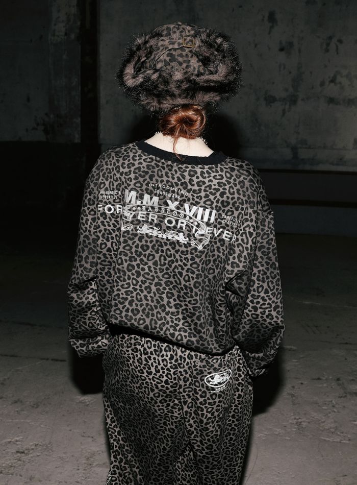 Viper Logo SweatShirt - Black Leopard