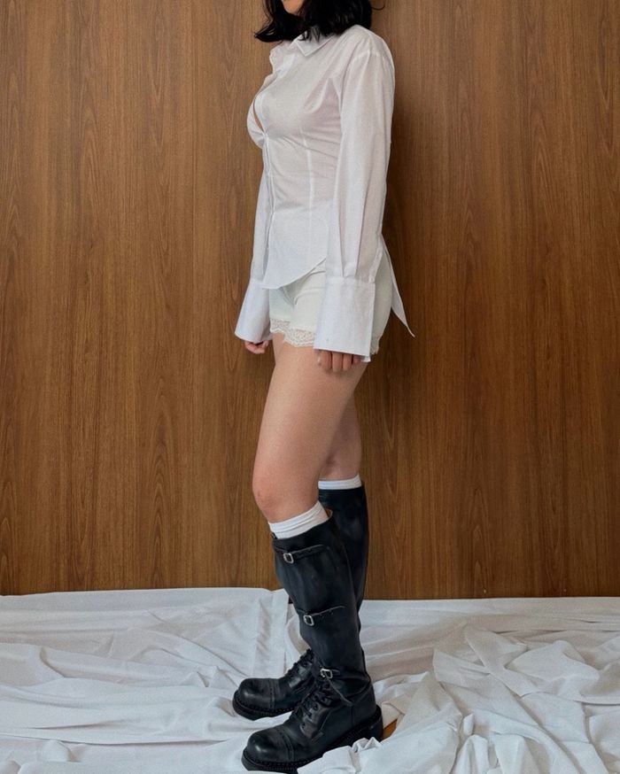 CINCHED WAIST / STRAPS SHIRT