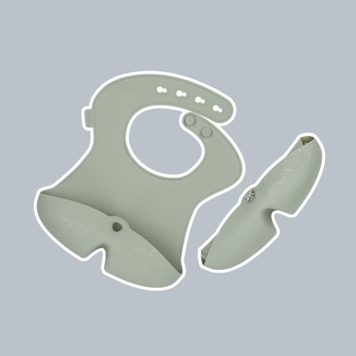 Силикон шүлсэвч / Silicone bib - sage