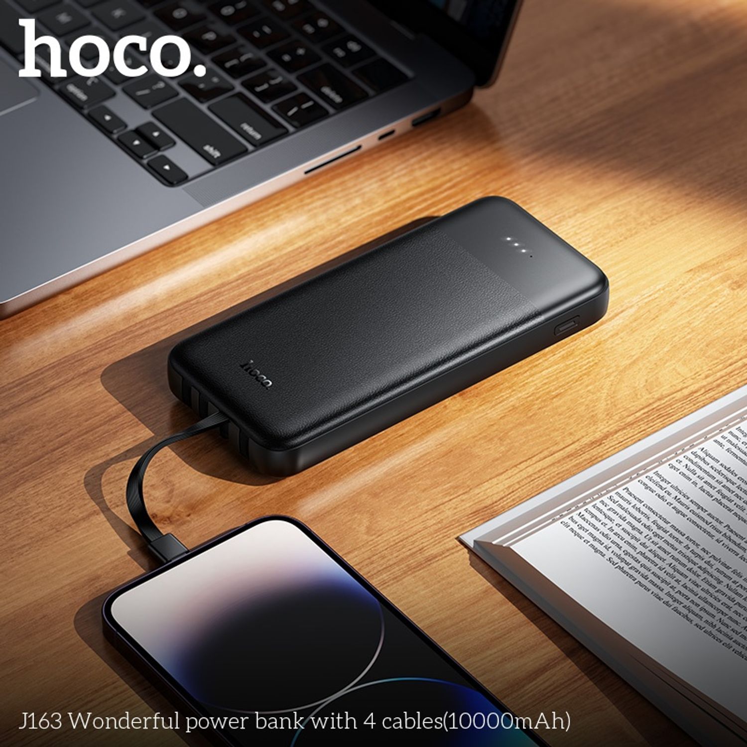 Hoco J163 Зөөврийн Цэнэглэгч 4 кабельтай (10000mAh)