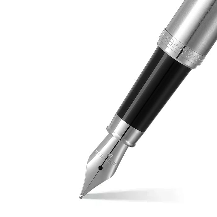 PEN SHEAFFER VFM E9426 BRUSHED CHROME WITH CHROME TRIMS MEDIUM FP