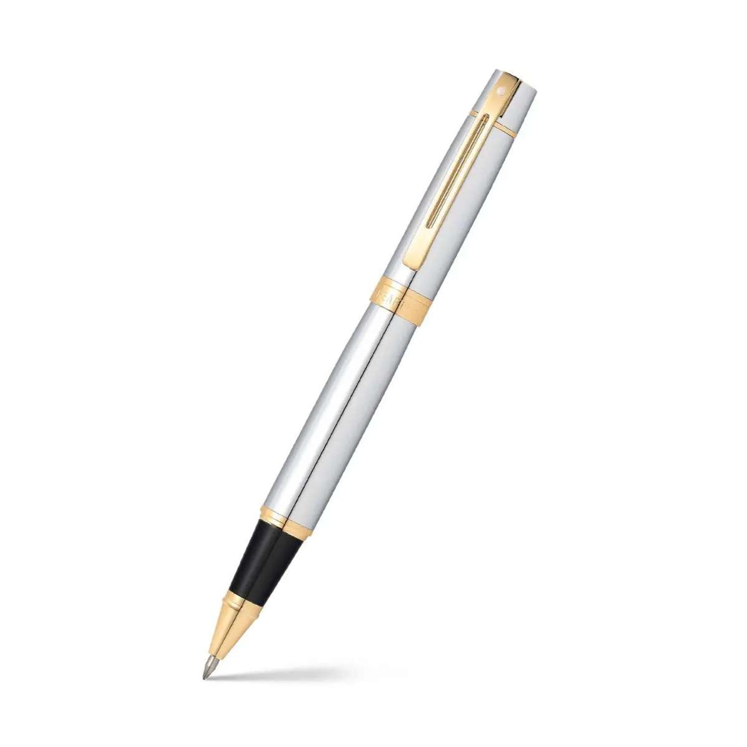 Sheaffer® 300 Glossy Bright chrome with polished gold-tone trim Rollerball Pen 