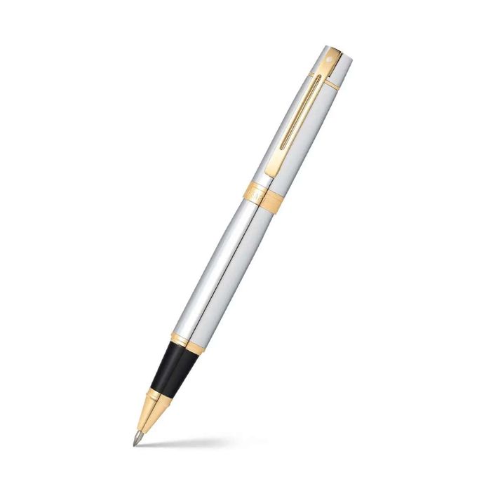 Sheaffer® 300 Glossy Bright chrome with polished gold-tone trim Rollerball Pen 