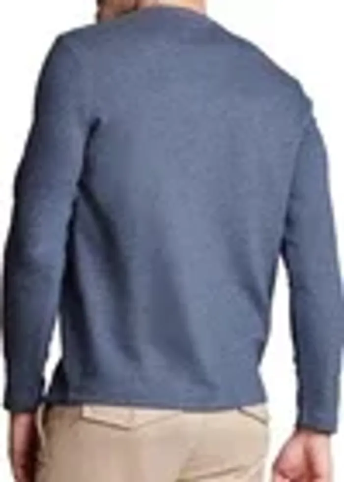 English Laundry Men’s Comfort Stretch Long Sleeve Crewneck Shirt, Blue, Size XXL