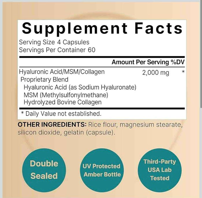 Hyaluronic Acid + Collagen + MSM 