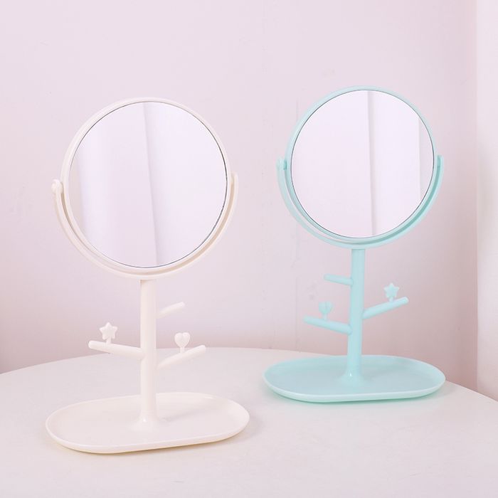 Trendy Round Branch  150 ° Rotatable Table Mirror