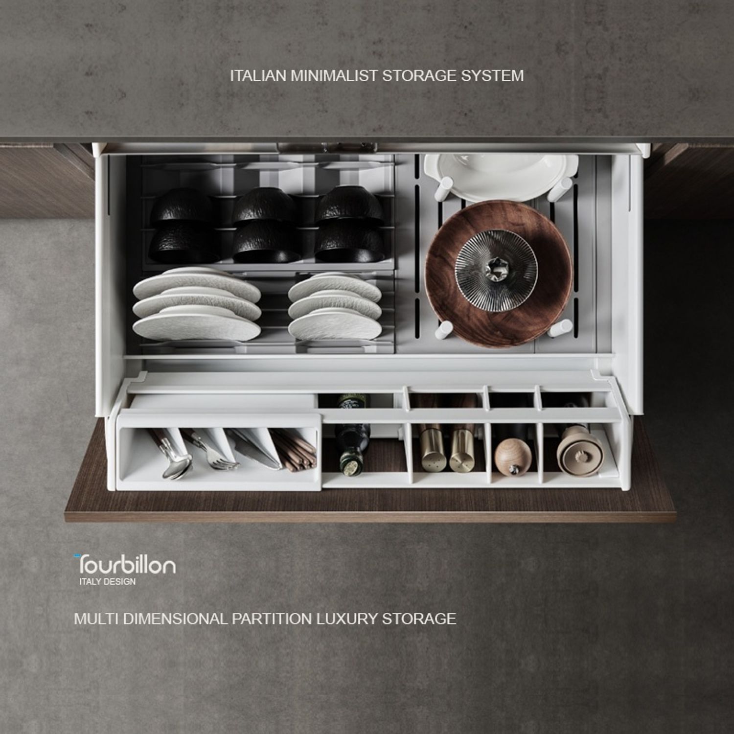 Tourbillon  Flash Drawer-pull out multi purpose basket Аяга тавагны шургуулга