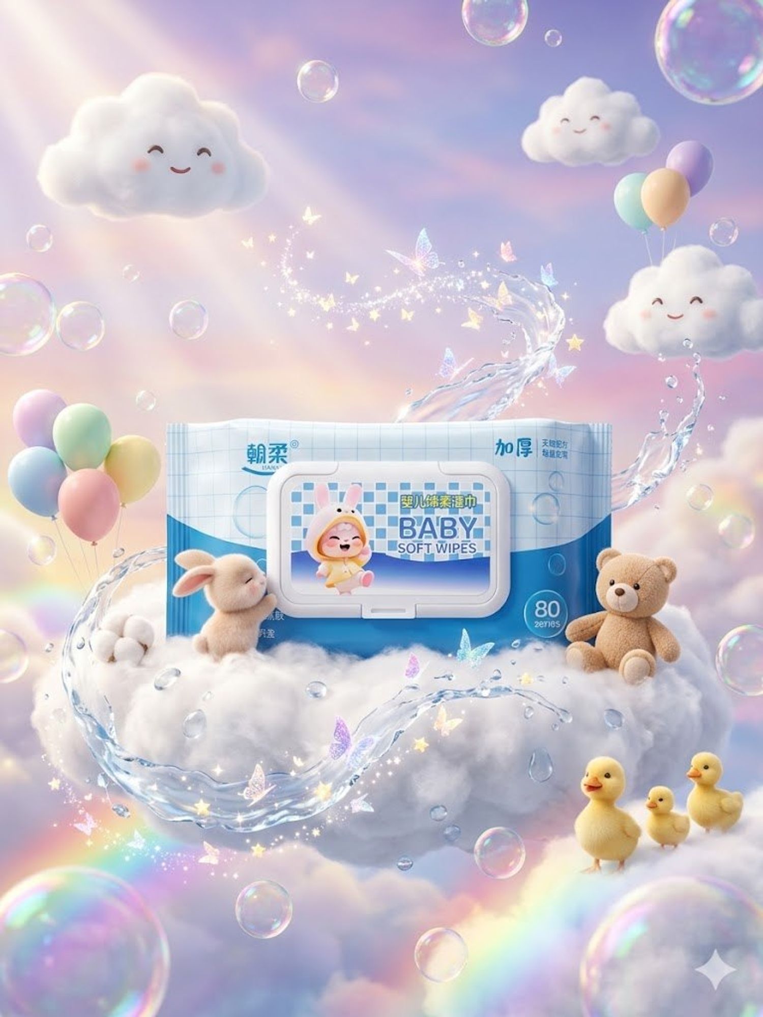 Baby soft wipes