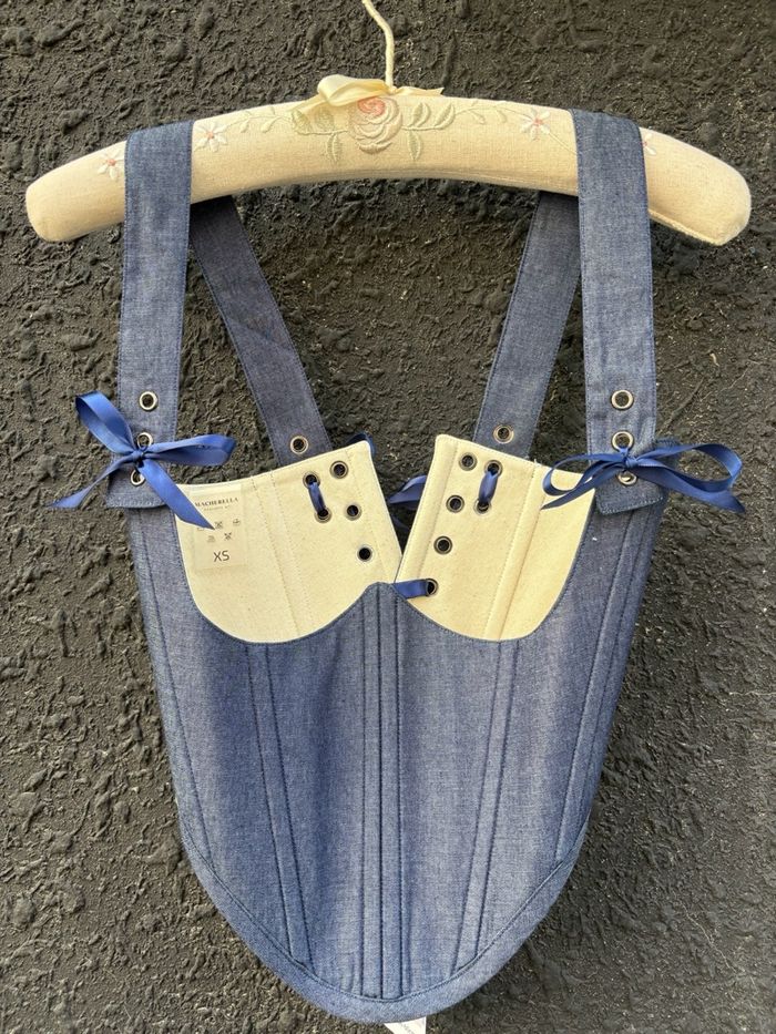 Denim underbust corset 