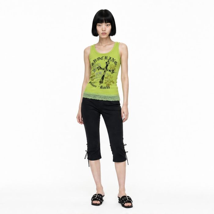 Acid Cross Lace Tank Top