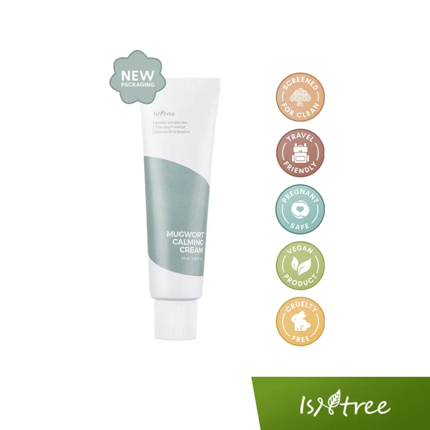 ISNTREE mugwort calming cream