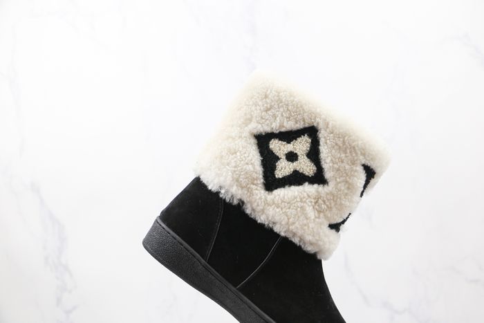 Louis Vuitton Snowdrop Snow Boots Women's Black / White 