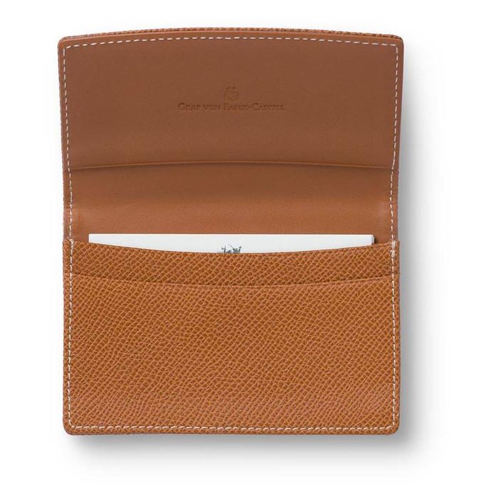 Graf von Faber-Castell bussiness card case landscape Cognac 