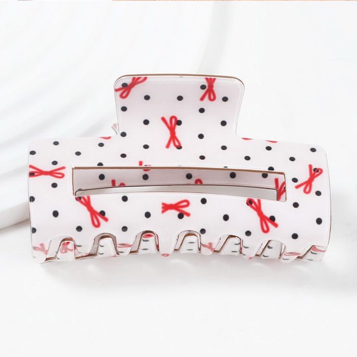 Bow print claw clip