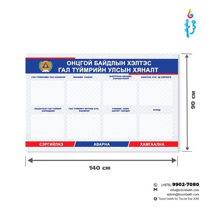 Онцгой байдлын албаны мэдээллийн самбар