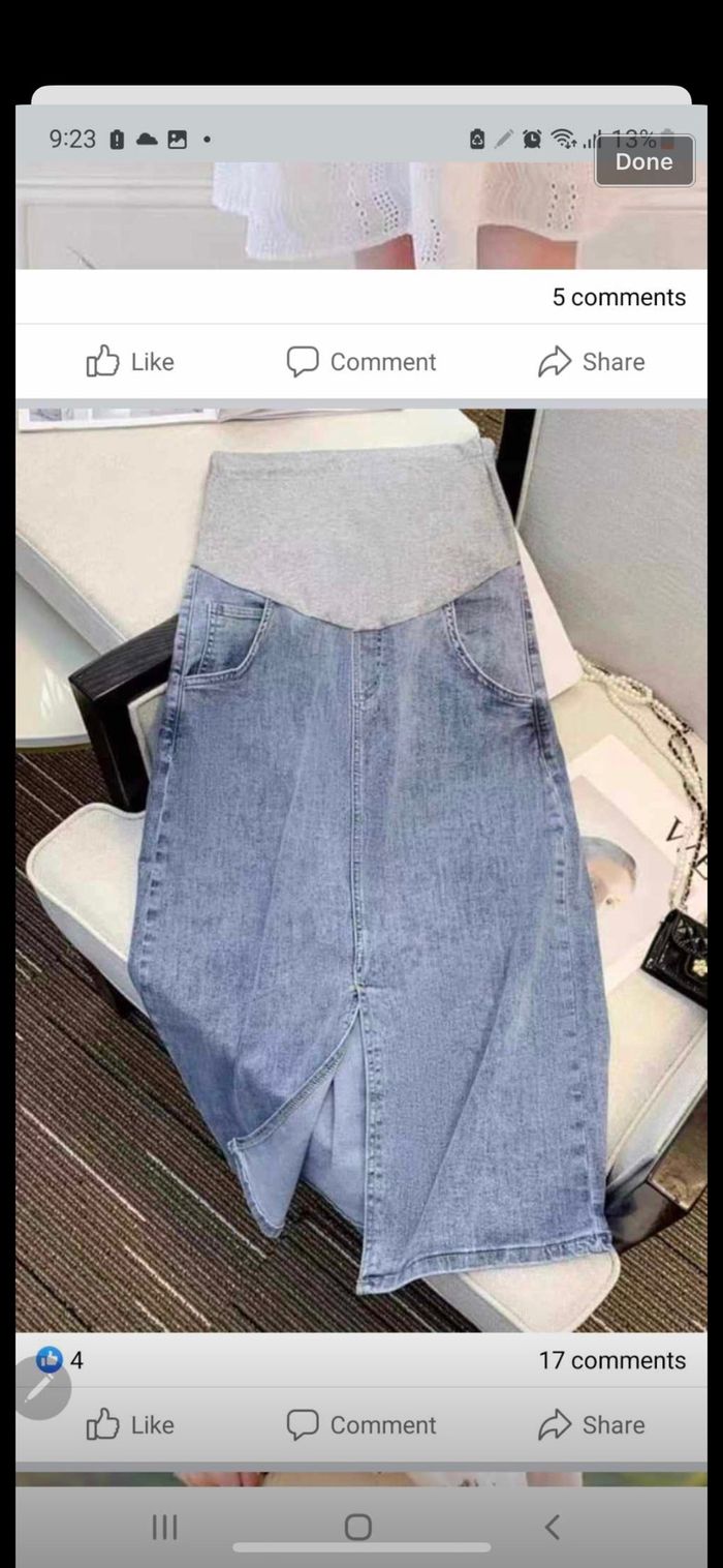 #Жирэмсний жинсэн юбка