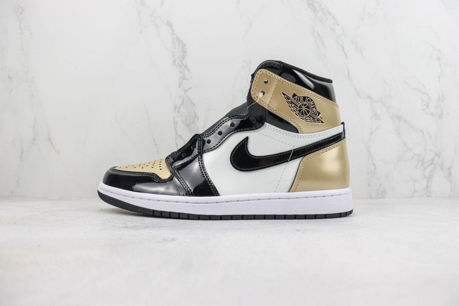 Jordan 1 Retro High NRG Patent Gold Toe