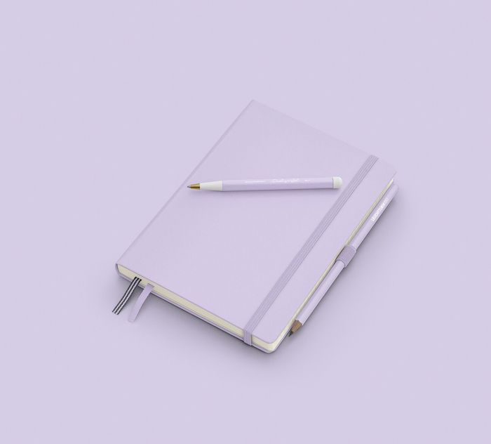 Lilac, Medium (A5), 251 pages, squared