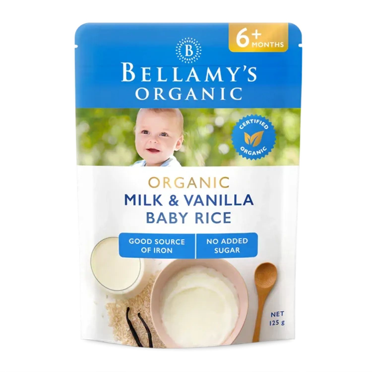 Bellamy's organic milk&vanilla baby rice 