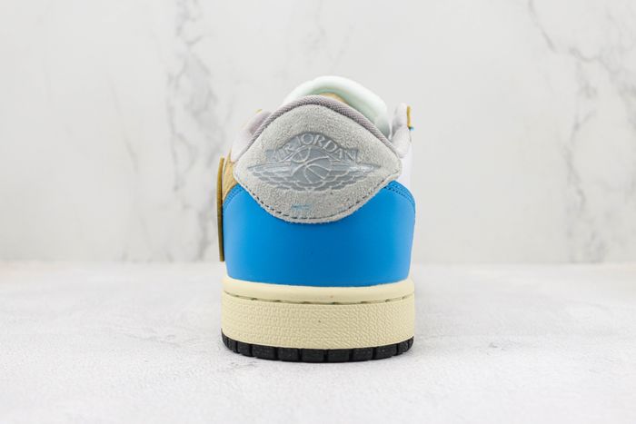 Customized Travis Scott x OFF-WHITE x Union x Air Jordan 1 Low Blue