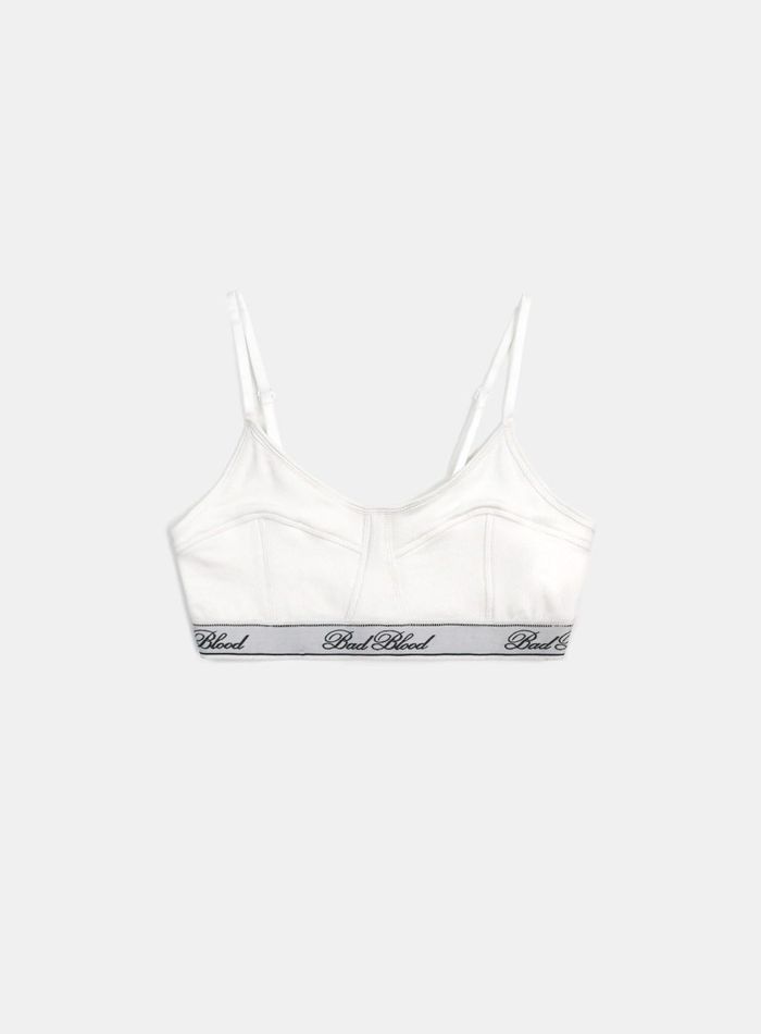 Classic Logo Triangle Bralette - White