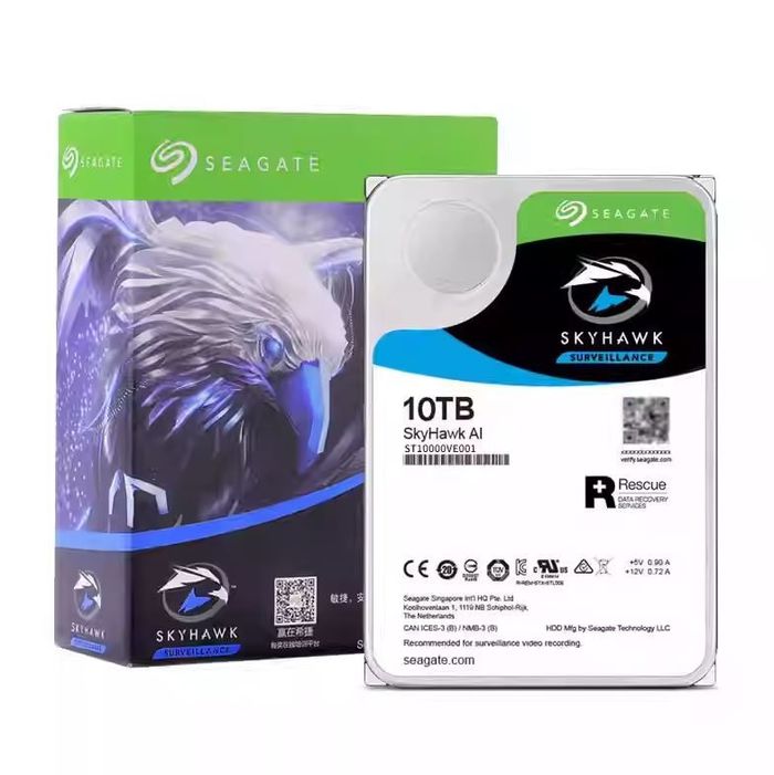 Seagate ST10000VE001 10TB Skyhawk Helium Gas Monitoring Hard Drive