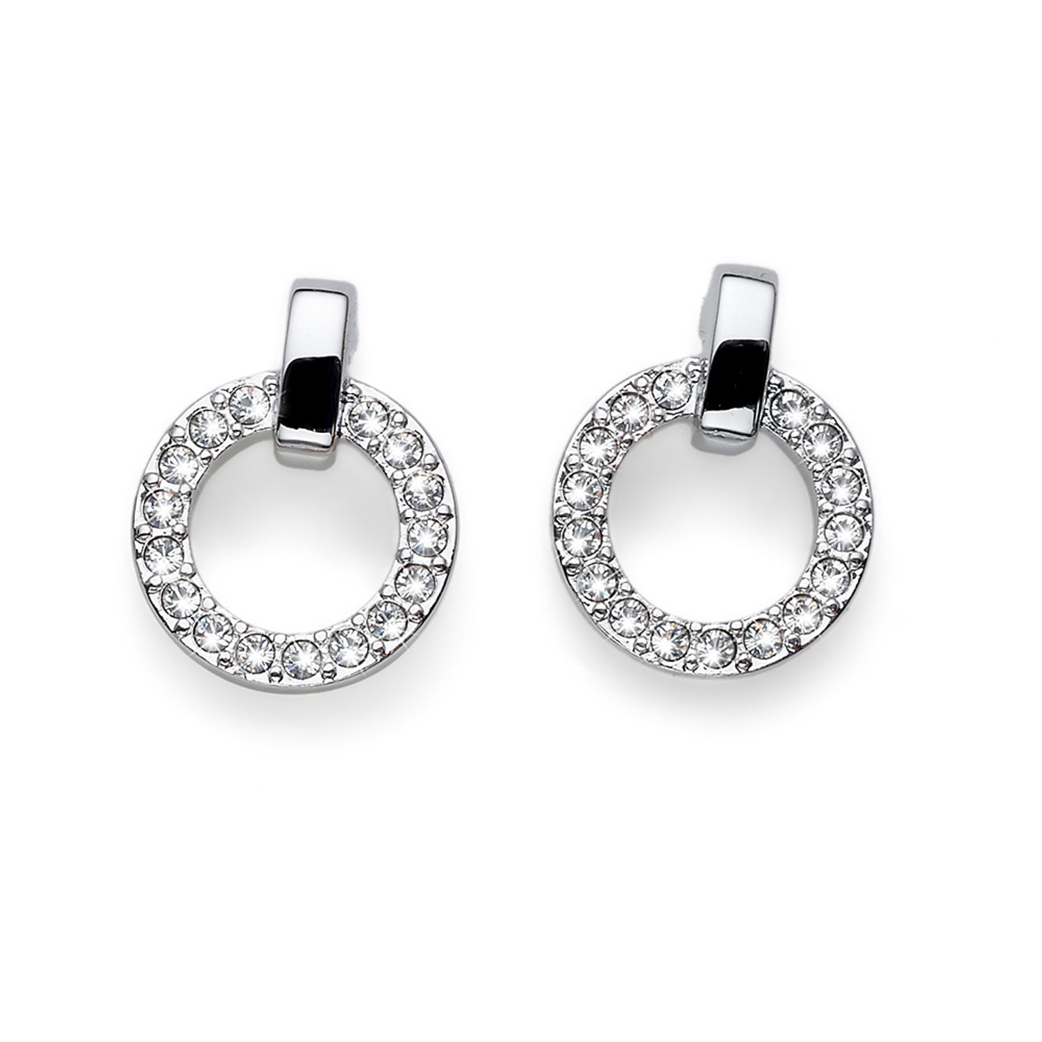 22750R Ээмэг Relax rhodium crystal