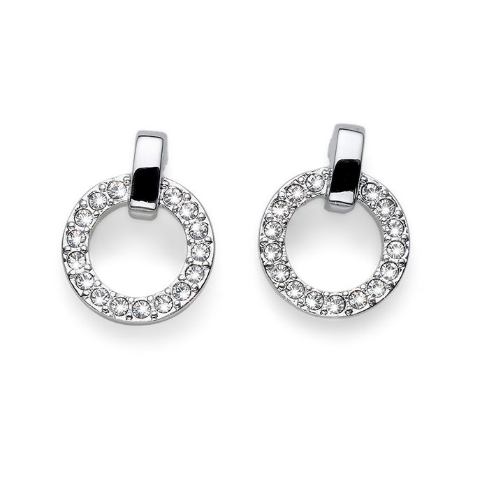 22750R Ээмэг Relax rhodium crystal