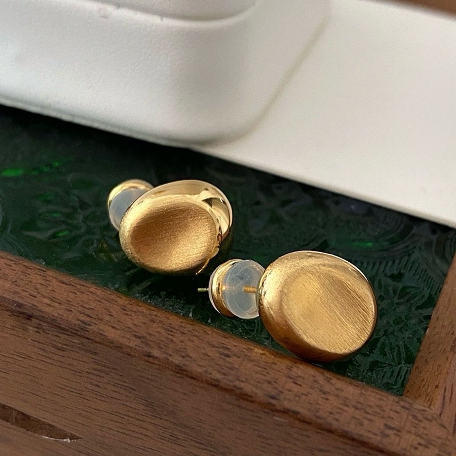 Gold plated stud earrings