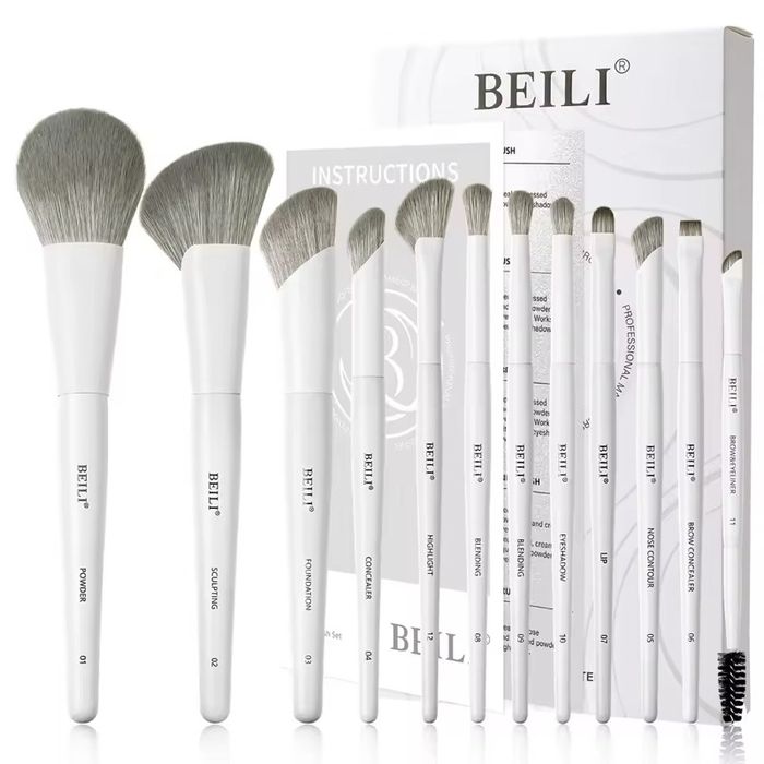 Beili 12pcs brush set white 2025