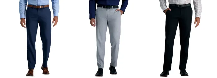 Haggar Men's Dress Pant, Grey, 42x30