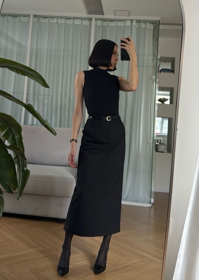 Black suit skirt